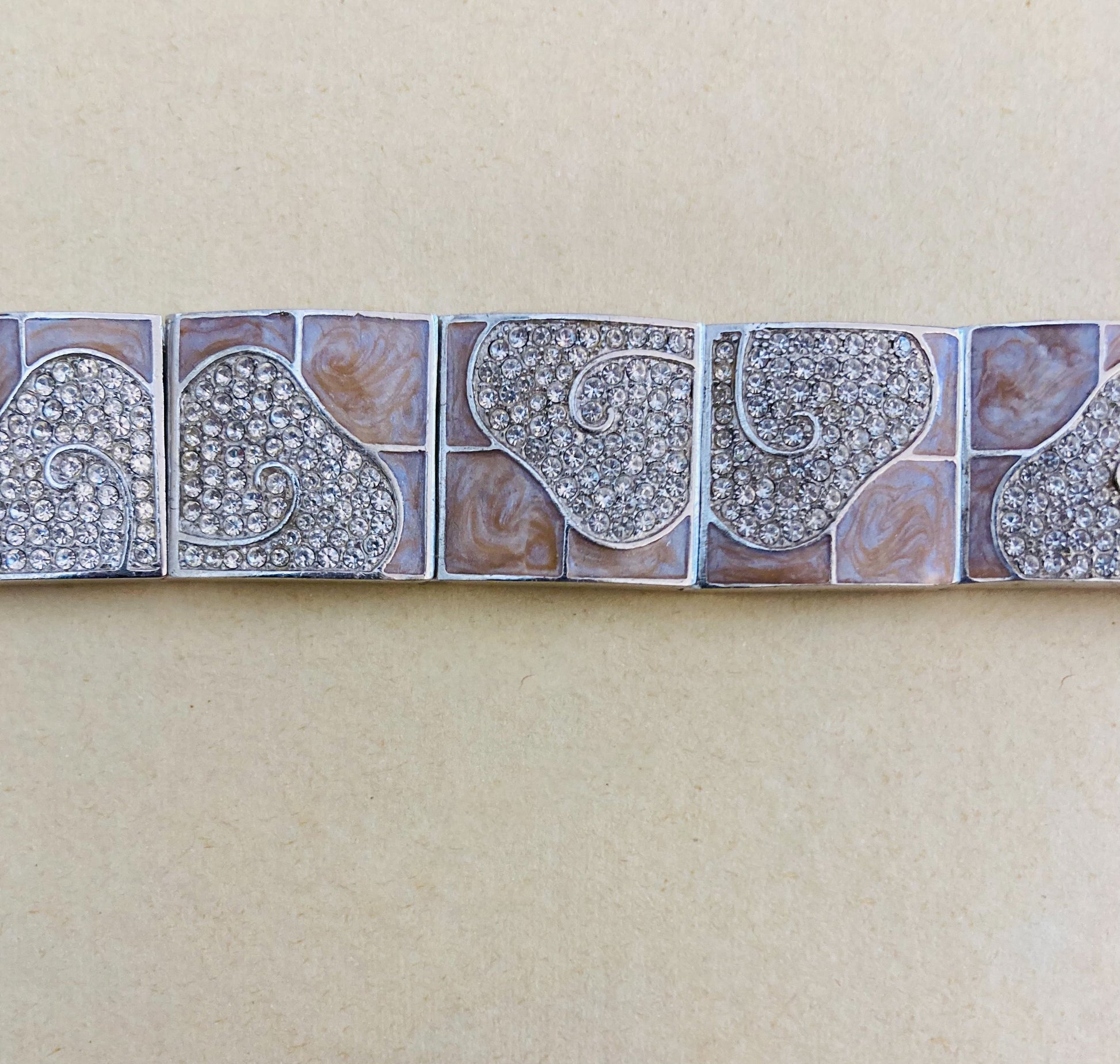 Bracciale 70s smalto e strass Alice In Vintage