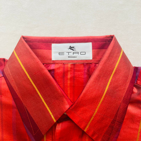 Etro camicia seta stripes Alice In Vintage