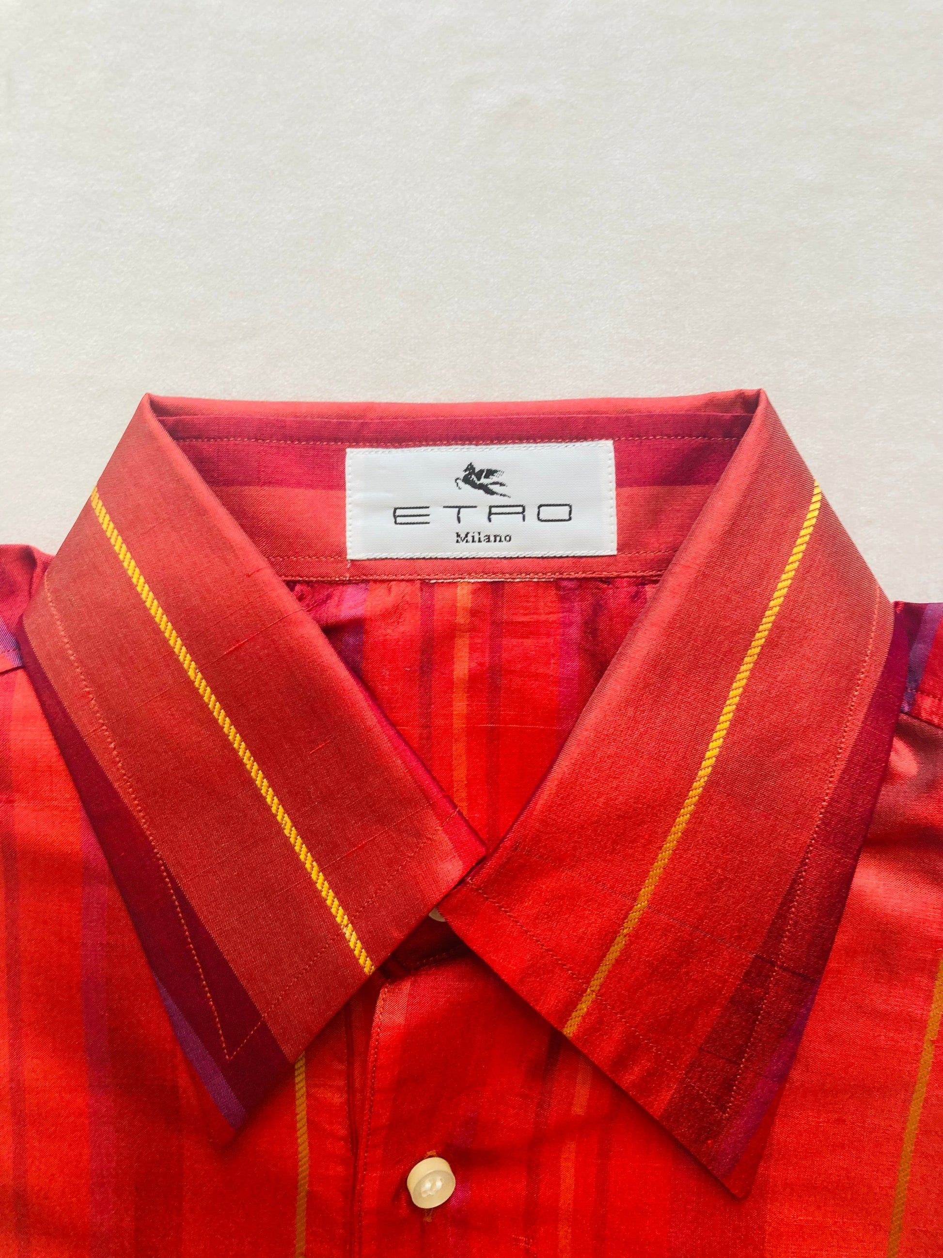 Etro camicia seta stripes Alice In Vintage