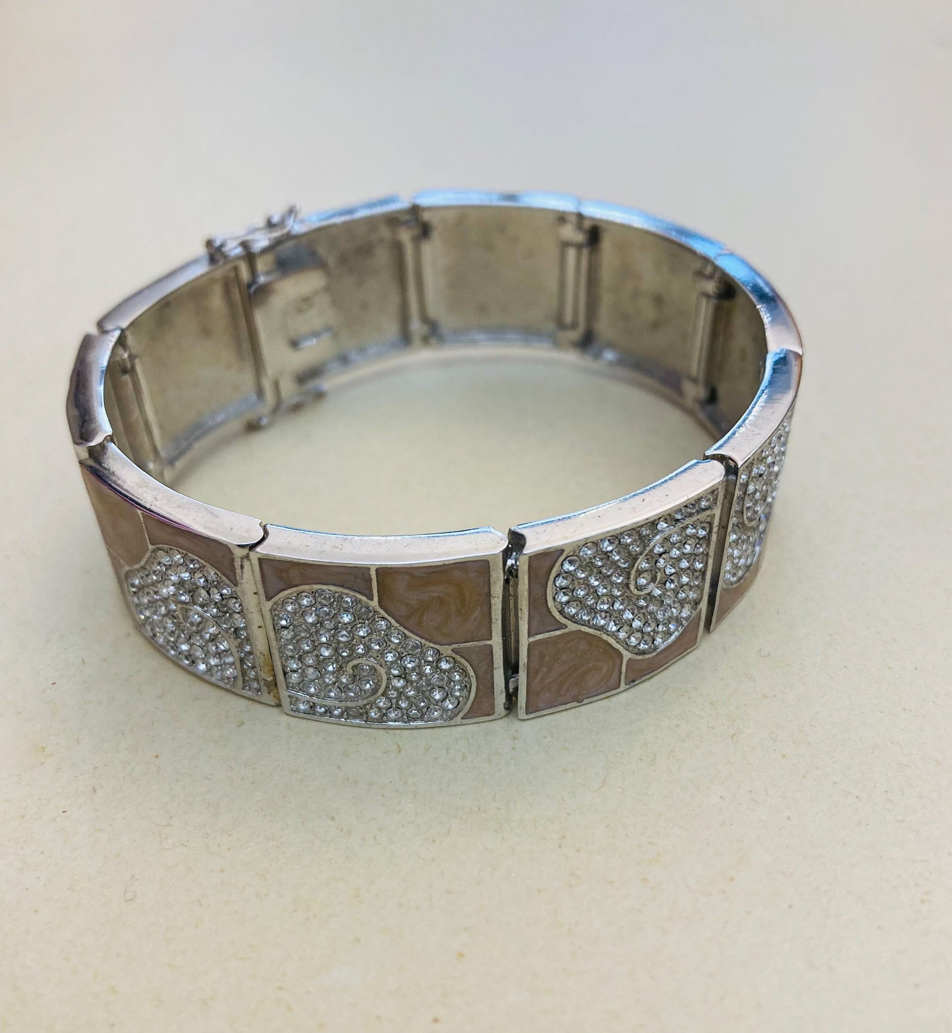 Bracciale 70s smalto e strass Alice In Vintage