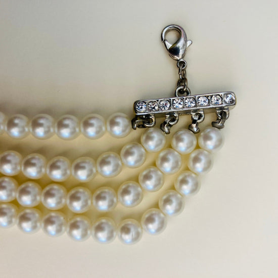 Choker 90s perle bijoux strass Alice In Vintage
