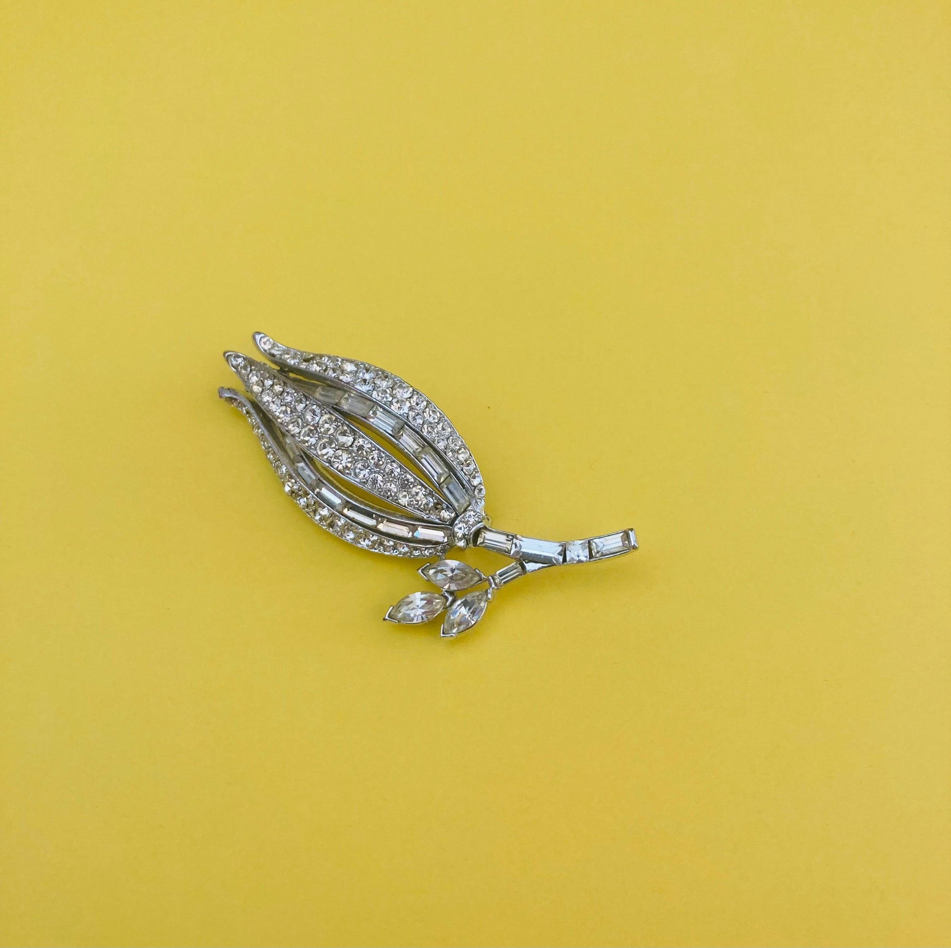 Spilla fiore strass 50s Alice In Vintage