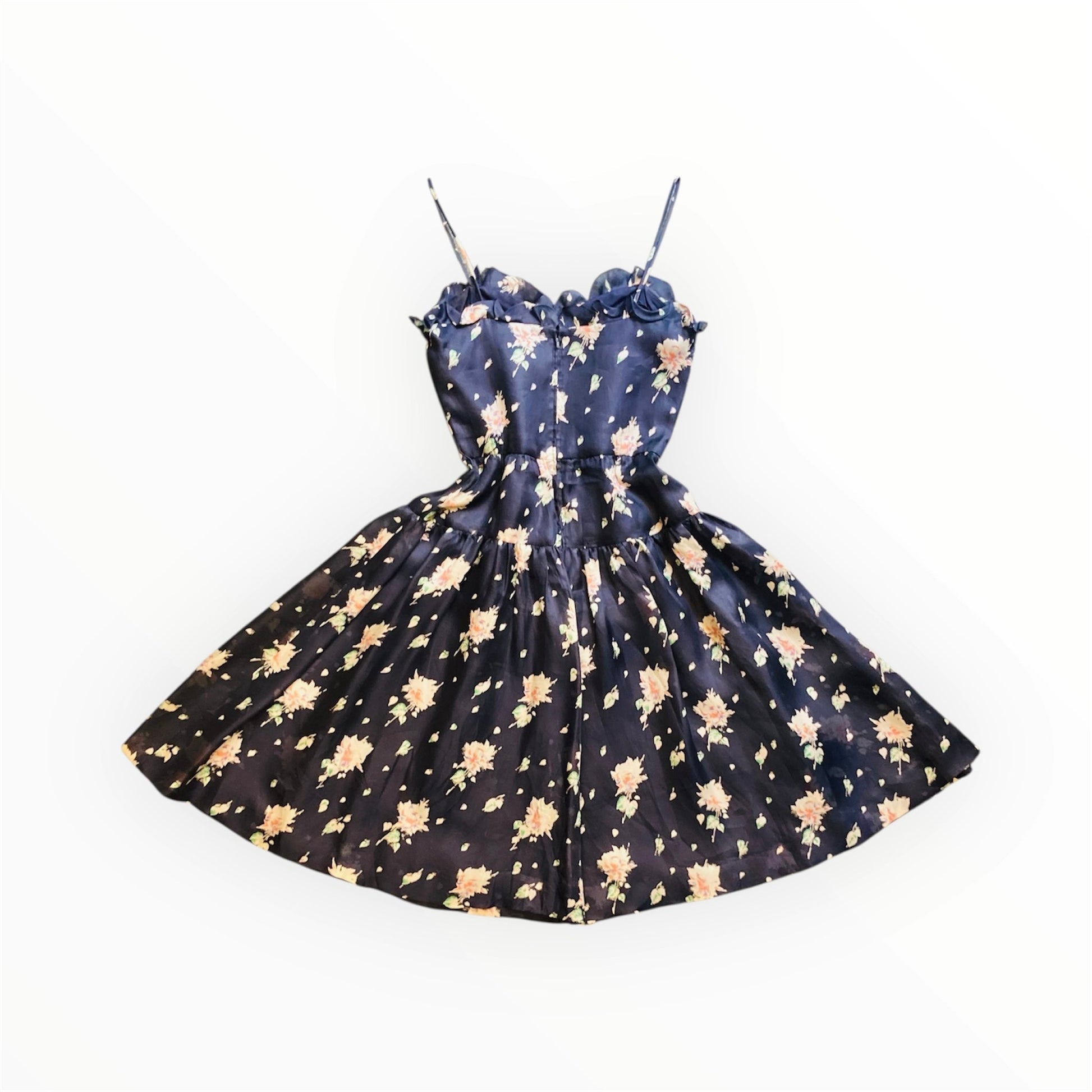 Abito cocktail 60s seta flower Alice In Vintage