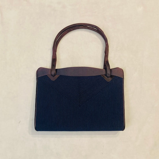 Hand bag 60s gros grain Alice In Vintage