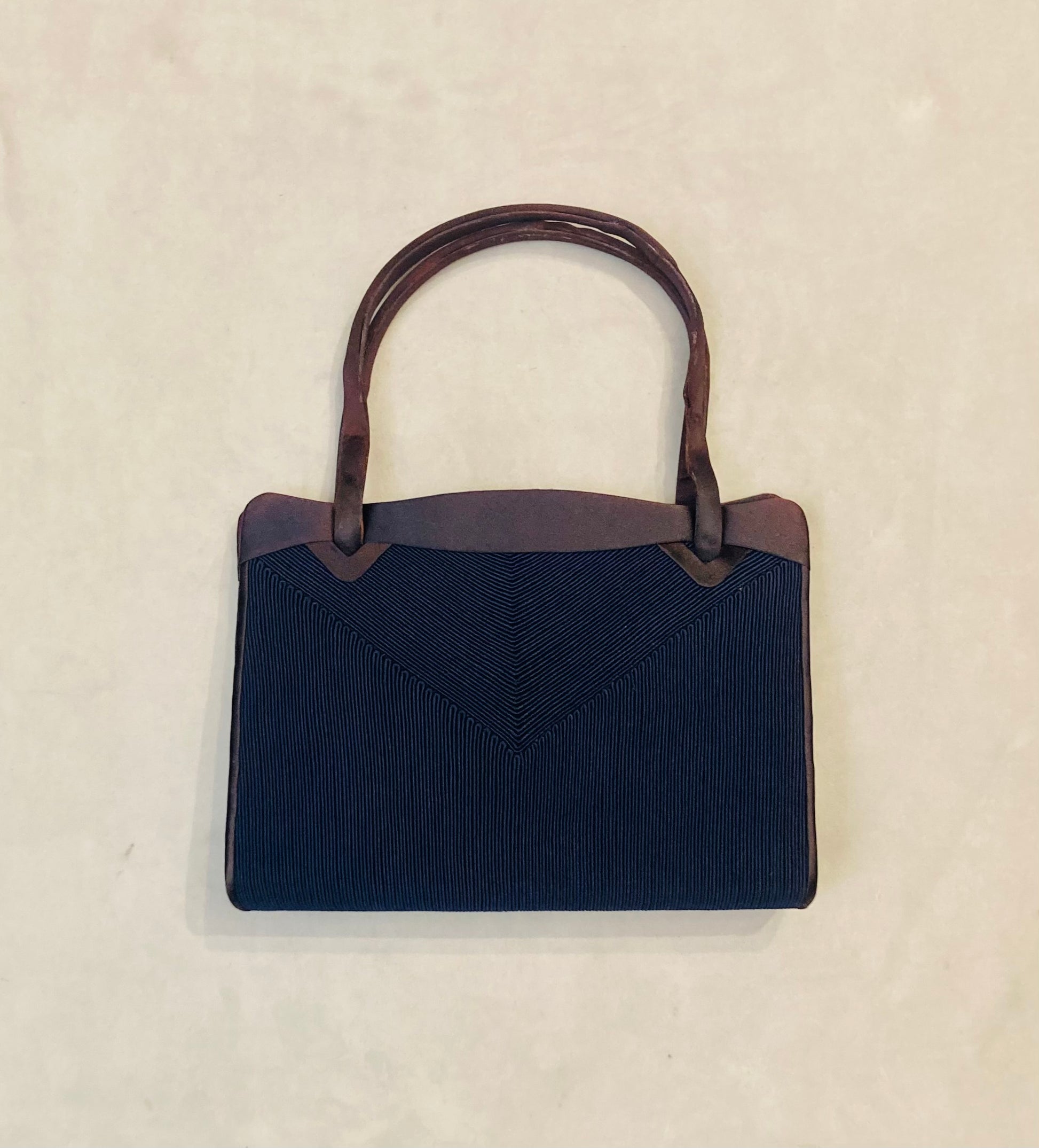 Hand bag 60s gros grain Alice In Vintage