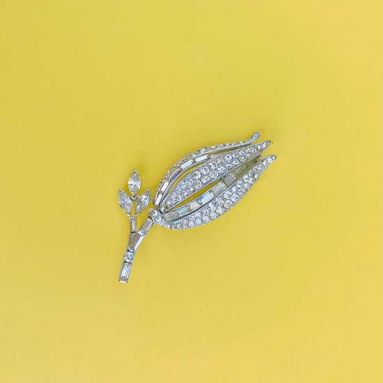 Spilla fiore strass 50s Alice In Vintage