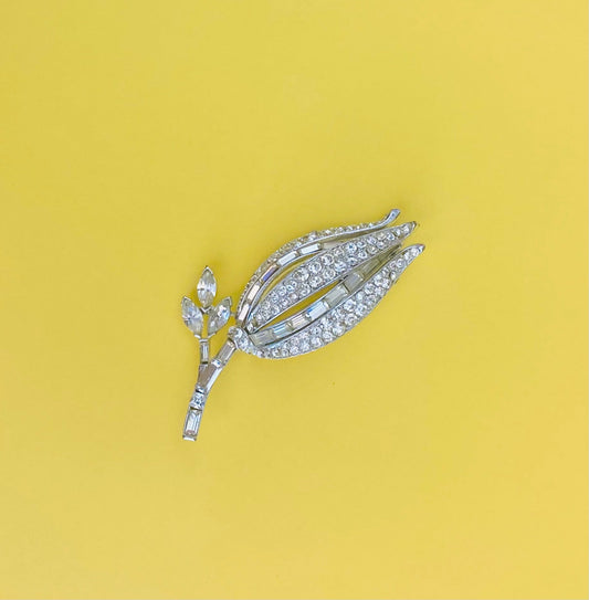Spilla fiore strass 50s Alice In Vintage