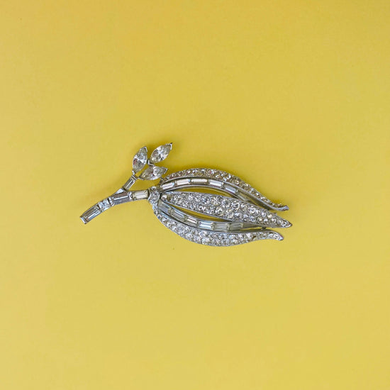 Spilla fiore strass 50s Alice In Vintage
