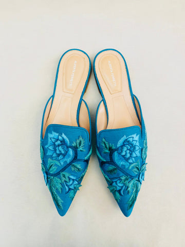 Alberta Ferretti sabot ricamo flower Alice In Vintage