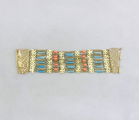 Parure 70s turchesi corallo Alice In Vintage