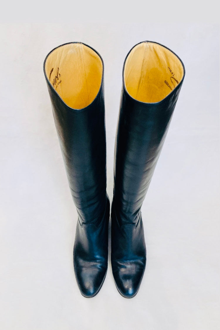 Boots 70s pelle n 36 Alice In Vintage