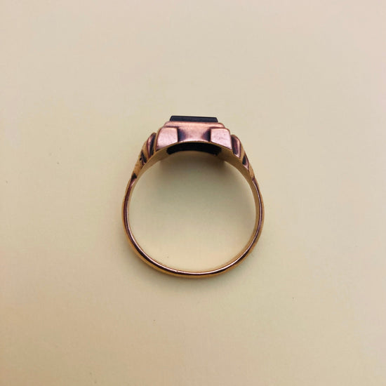 Anello uomo oro e onice Alice In Vintage