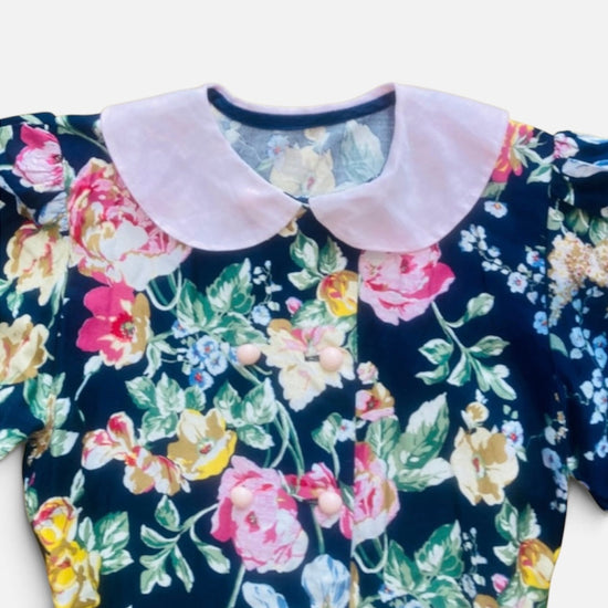 Completo kids 80s cotone flower Alice In Vintage