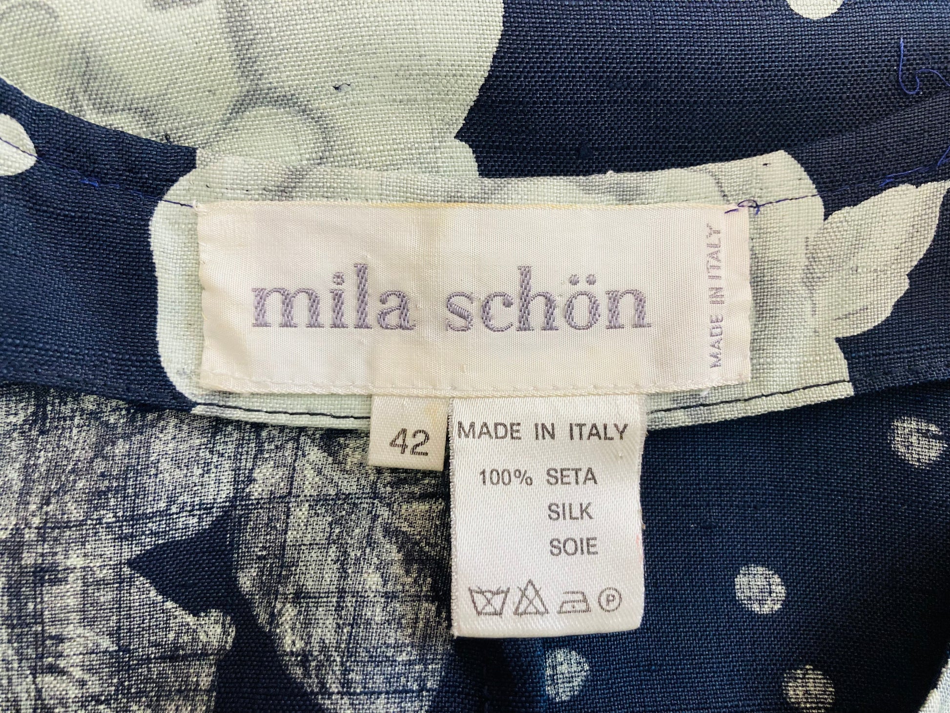 Mila Shön giacca seta 90s Alice In Vintage