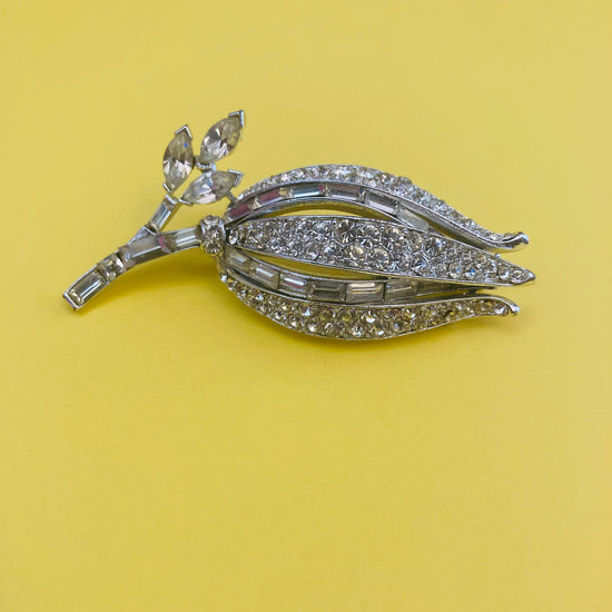 Spilla fiore strass 50s Alice In Vintage
