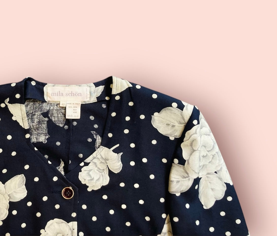 Mila Shön giacca seta 90s Alice In Vintage